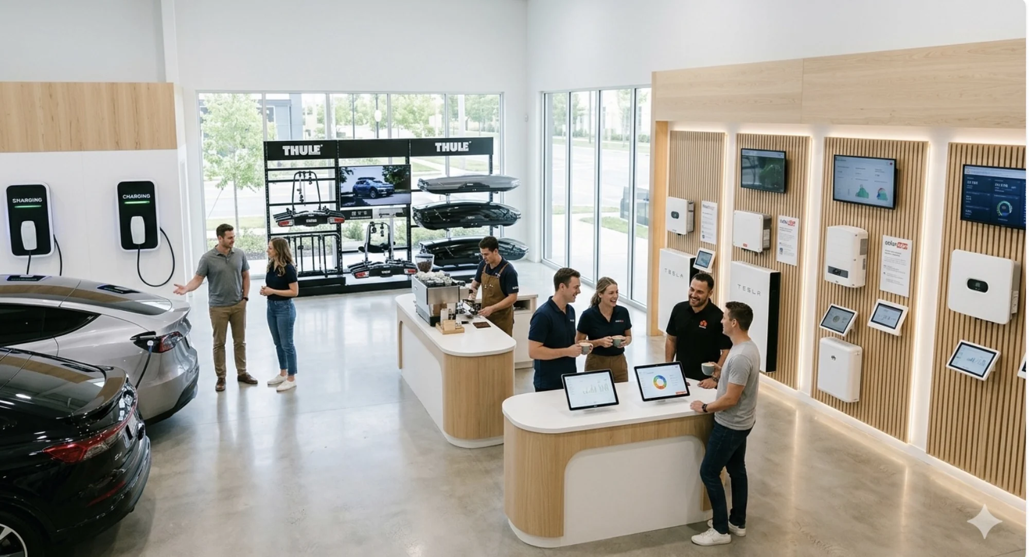 Inside a Halfway Charge concept store